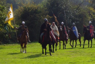 Norman knights ride to battle