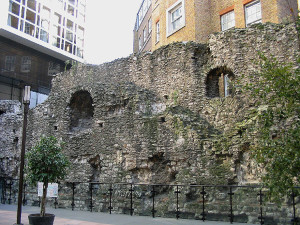 Medieval city wall, London