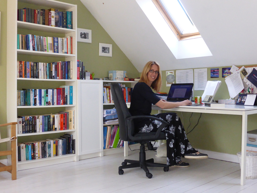 Joanna Courtney at her desk